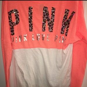 VS  Pink bling long sleeve